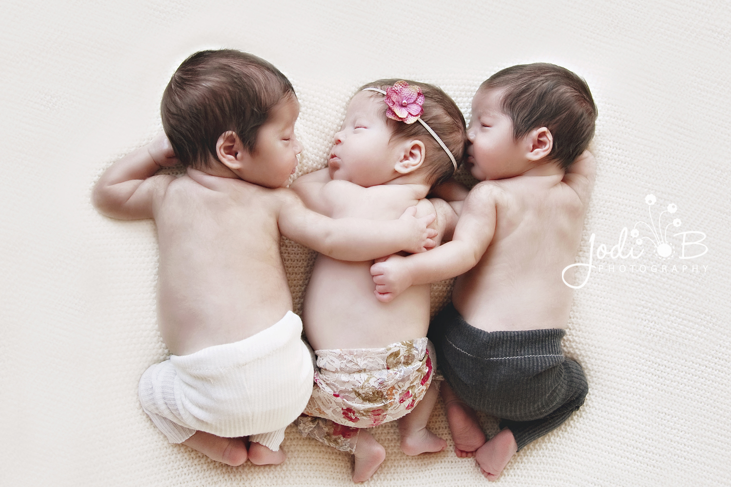 newborn triplets photography